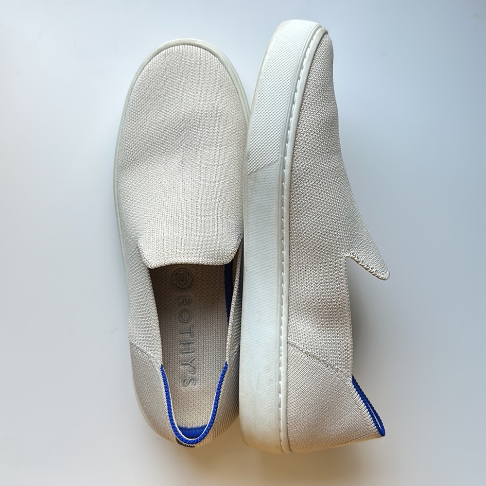 EUC Rothy’s Slip On Sneaker in Sand size 7.5